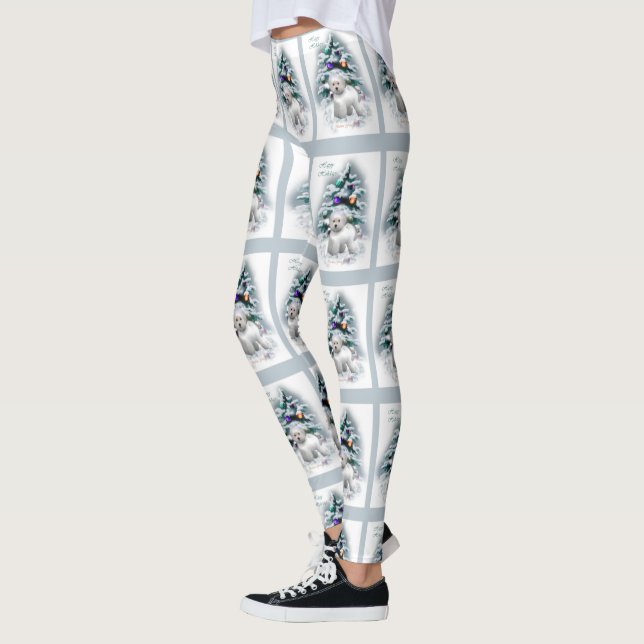 Leggings Bichon Frise Christmas (Gauche)
