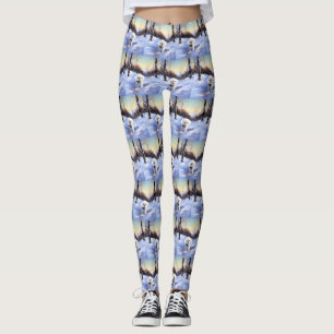 Leggings Bichon Frise Noël neige délicieusement