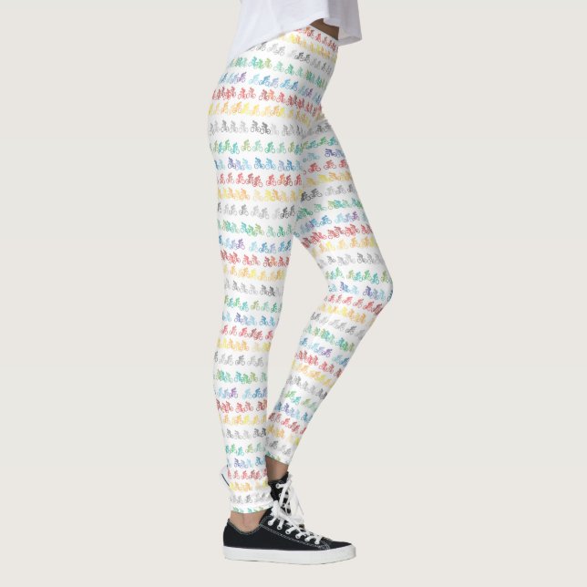 Leggings Bicyclettes colorées pattes (Droite)