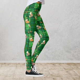 Leggings Bière potable de Leprachaun de Jour de la Saint