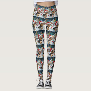Leggings Biewer Terrier Chien Hiver Merveilleux Noël Joie