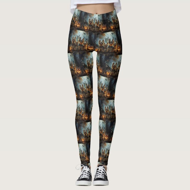 Leggings Biewer Terrier Halloween Night Doggy Délice (Devant)