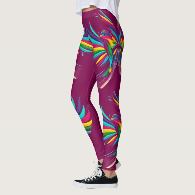 Leggings Birds Artful Abstract (Gauche)