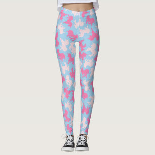 Leggings Biscuits givrés de licorne sur les guêtres bleue