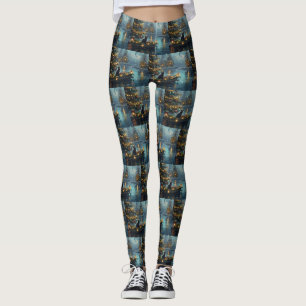 Leggings Black Cat Noël Festive Voyage