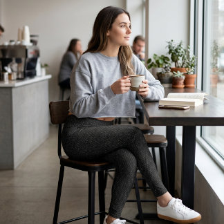 Leggings Black Faux Denim