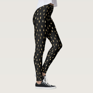 Leggings Black Gold Raindrop Modern tendance Yoga