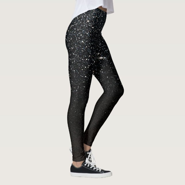 Leggings Black Sparkle Faux Parties scintillant Ciel noctur (Droite)