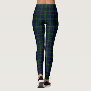 Leggings Black Watch Tartan bleu vert Plaid