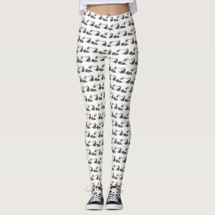Leggings Black White Tap Oxford Dance Chaussure Dancer Legg
