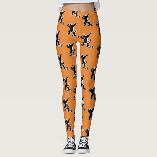 Leggings Blaireau de miel tamponnant (Devant)