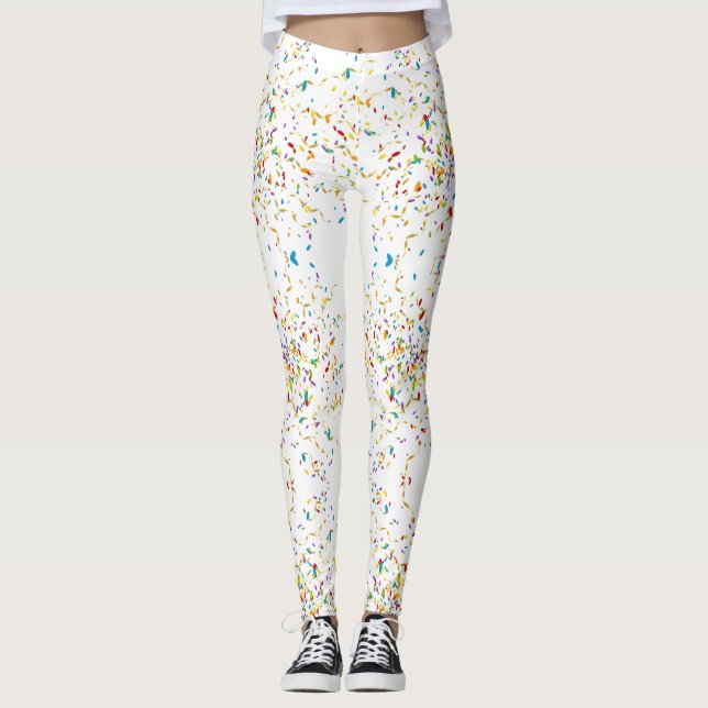 Leggings Blanc de confettis (Devant)