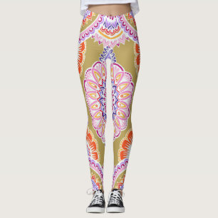 Leggings Blanc sur la couleur 2 de carton