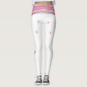 Leggings blancs et roses