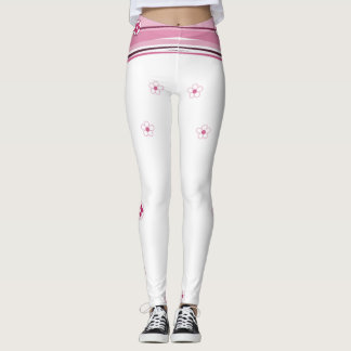 Leggings blancs et roses