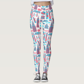 Leggings blancs Motifs de New York