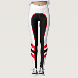 Leggings blancs/rouges/noirs
