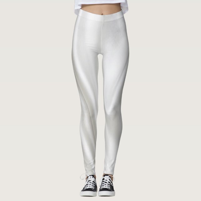 Leggings blancs satinés (Devant)