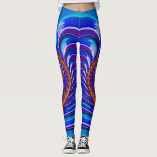 Leggings ~bleu brillant violet jaune ~ Original