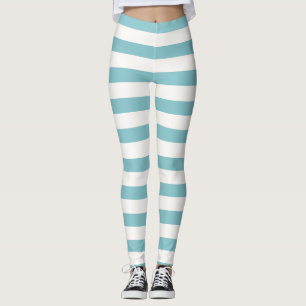 Leggings Bleu clair et rayures blanches Halloween hivernal
