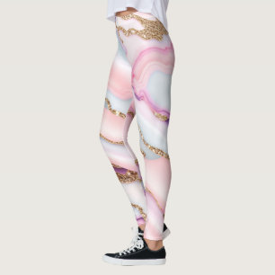 Leggings Bleu clair rose Agneau Marbre Collection moderne