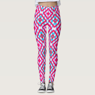 Leggings Bleu coloré et rose violacé