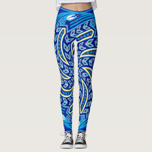 Leggings Bleu d'esprit de vent