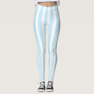 Leggings Bleu et blanc pastel vertical