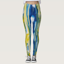 Bleu et jaune | œuvre d'art faite main