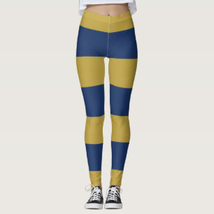 Leggings Bleu et or