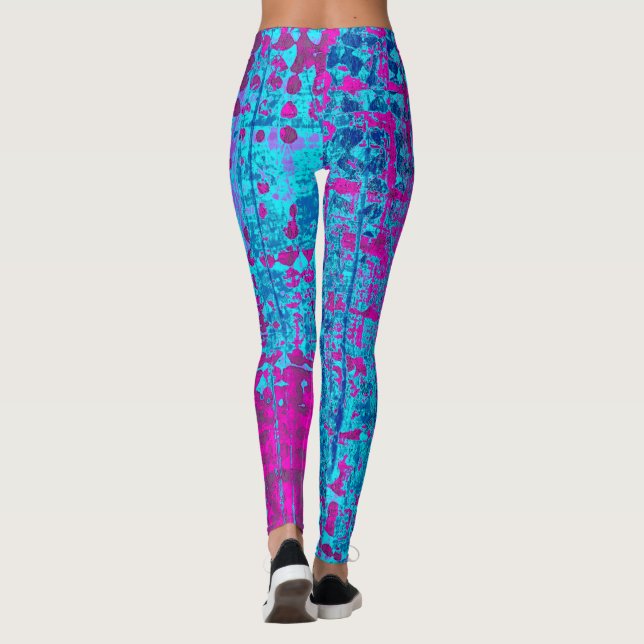 Leggings Bleu framboise (Dos)