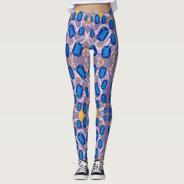 LEGGINGS BLEU GEMS (Devant)
