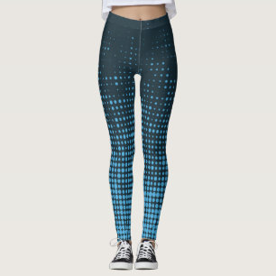 Leggings Bleu, moderne, rétro, cool, motif à points tendanc