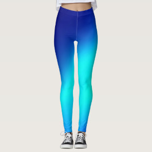 Leggings Bleu ombre lune Double bande