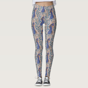 Leggings bleu paon