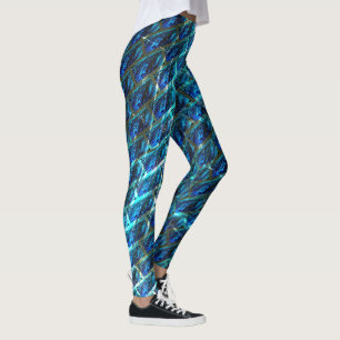 Leggings Bleu pâturé, râpe ou effet de brique maigre