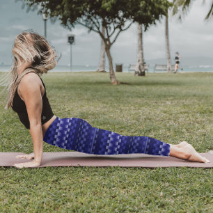Leggings Bleu Profond Violet Trippy Stripes Cool Psychedéli