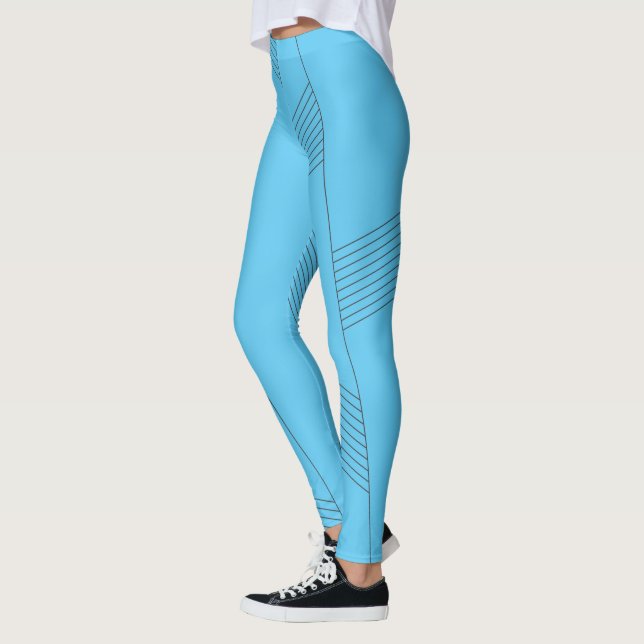 Leggings Bleu, simple, élégant, abstrait motif (Gauche)