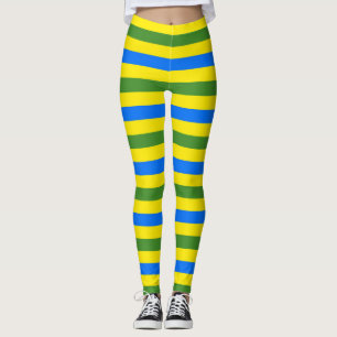 Leggings Bleu vert et jaune