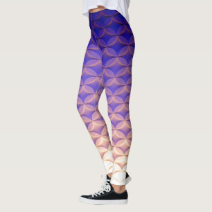 Leggings Bleu, Violet, Jaune Motif tendance Queue de sirène