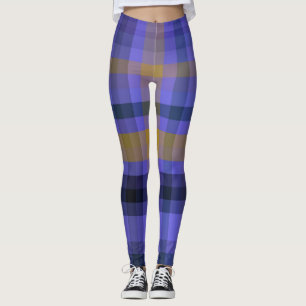 Leggings bleus dorés
