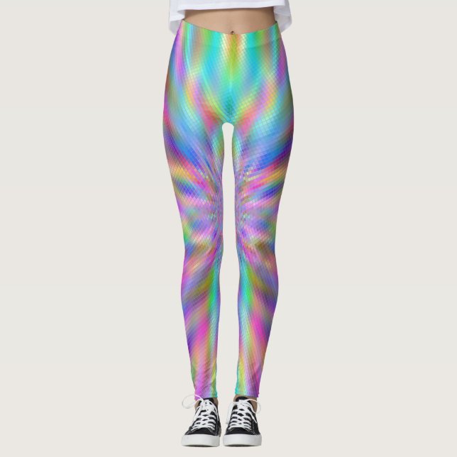 Leggings Blocs Chrome Iridescente (Devant)