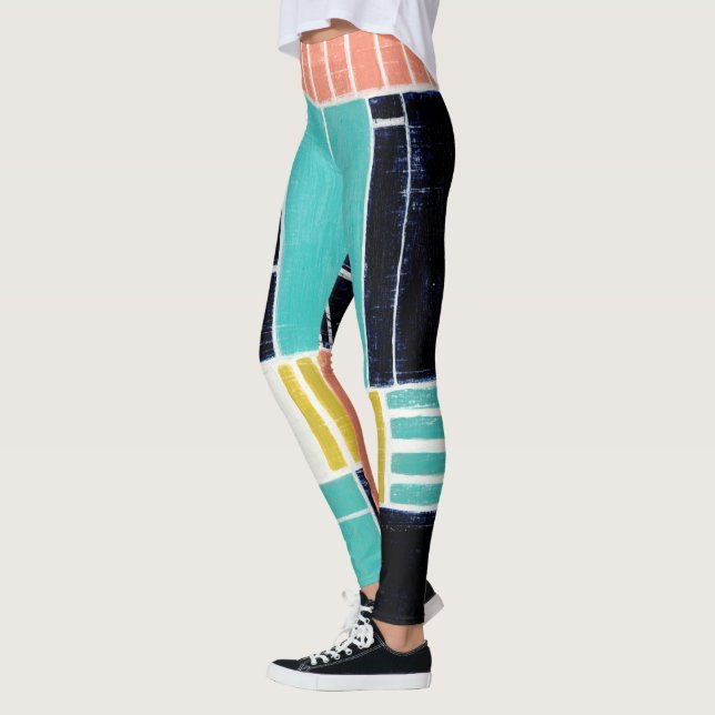 Leggings Blocs géométriques (Gauche)