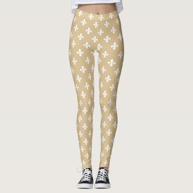 Leggings Blonde Neutral Fleur de Lys (Devant)
