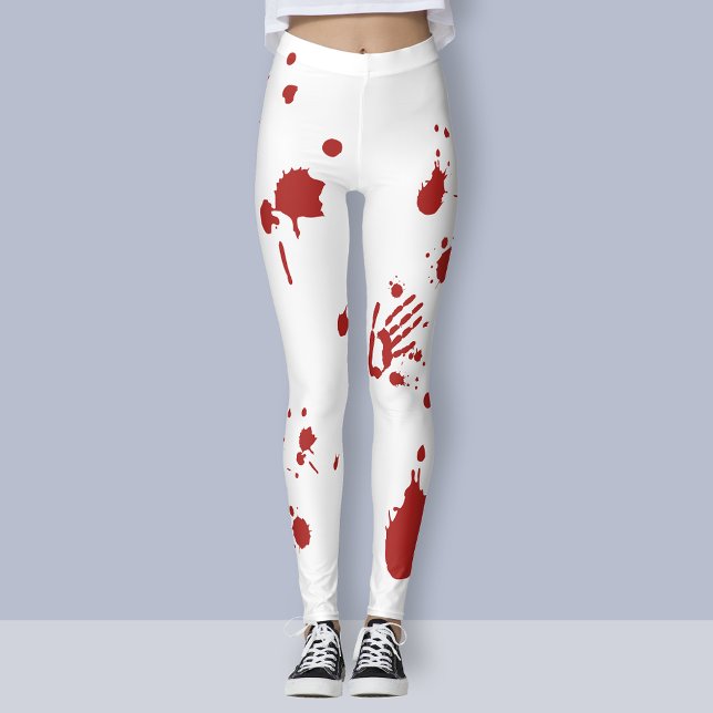 Leggings Bloody Mains Imprimer Splatz Sanguin Halloween Cos (Créateur téléchargé)
