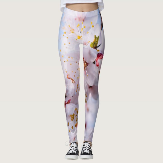Leggings Blossom des abricots japonais (Devant)