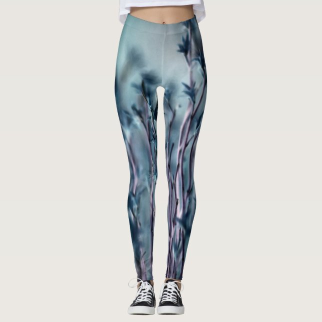 Leggings Blue Grass Dream Abstrait (Devant)