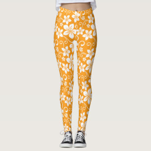 LEGGINGS BLUE HAWAII (TANGERINE)