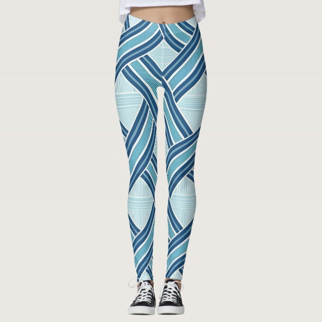 Leggings Blue Lines Pattern (Devant)
