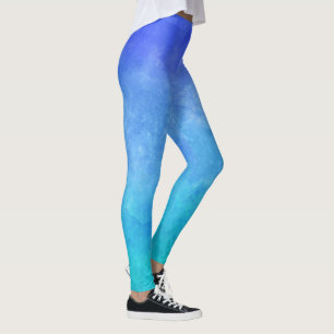 Leggings Blue Ombre Aquarelle